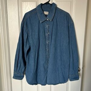 Oversized denim shirt